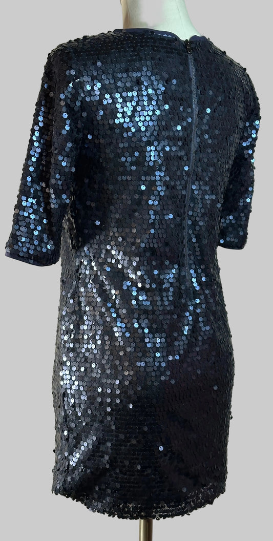 Rachel Roy - Sequin Deep Navy Blue Dress - Size Small (2)