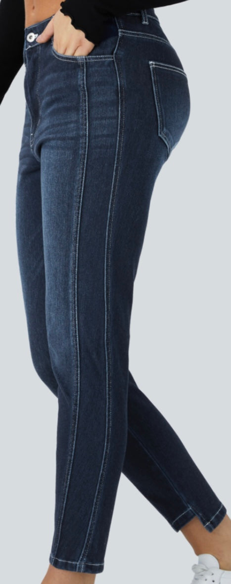 Halara - Flex Mid Low Rise Zipper Pocket Causal Skinny Jean