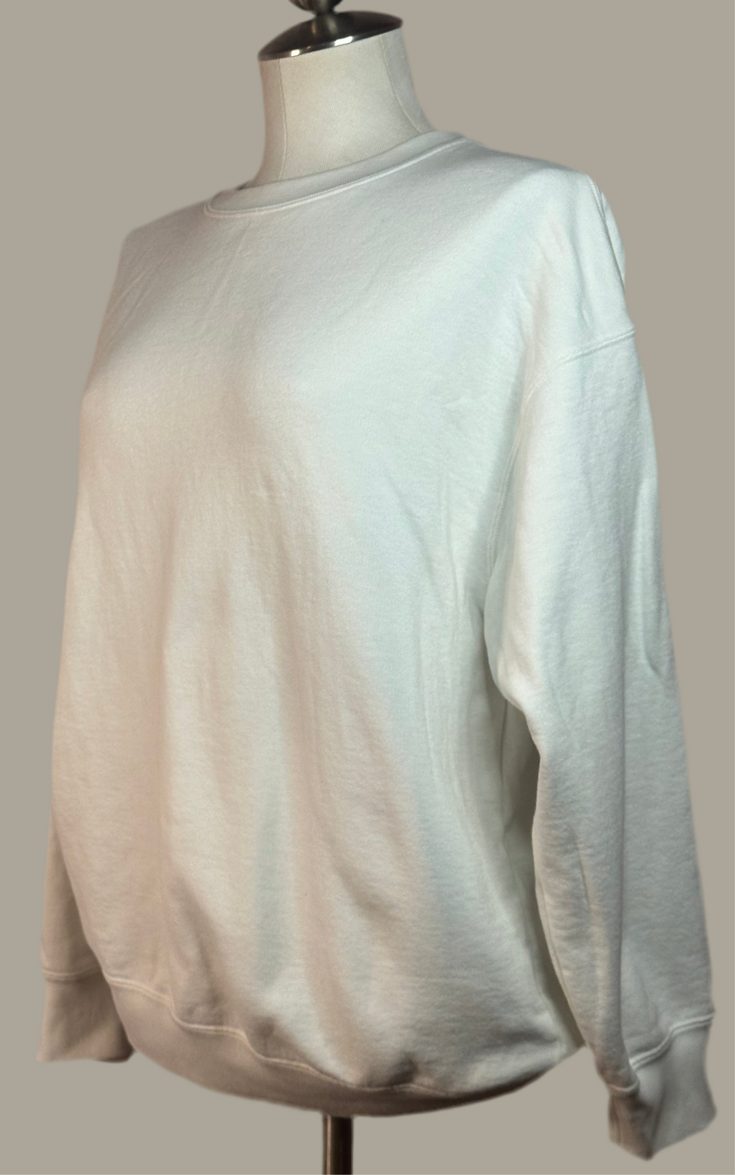Uniqlo Sweater - White/Cream Crewneck Sweater