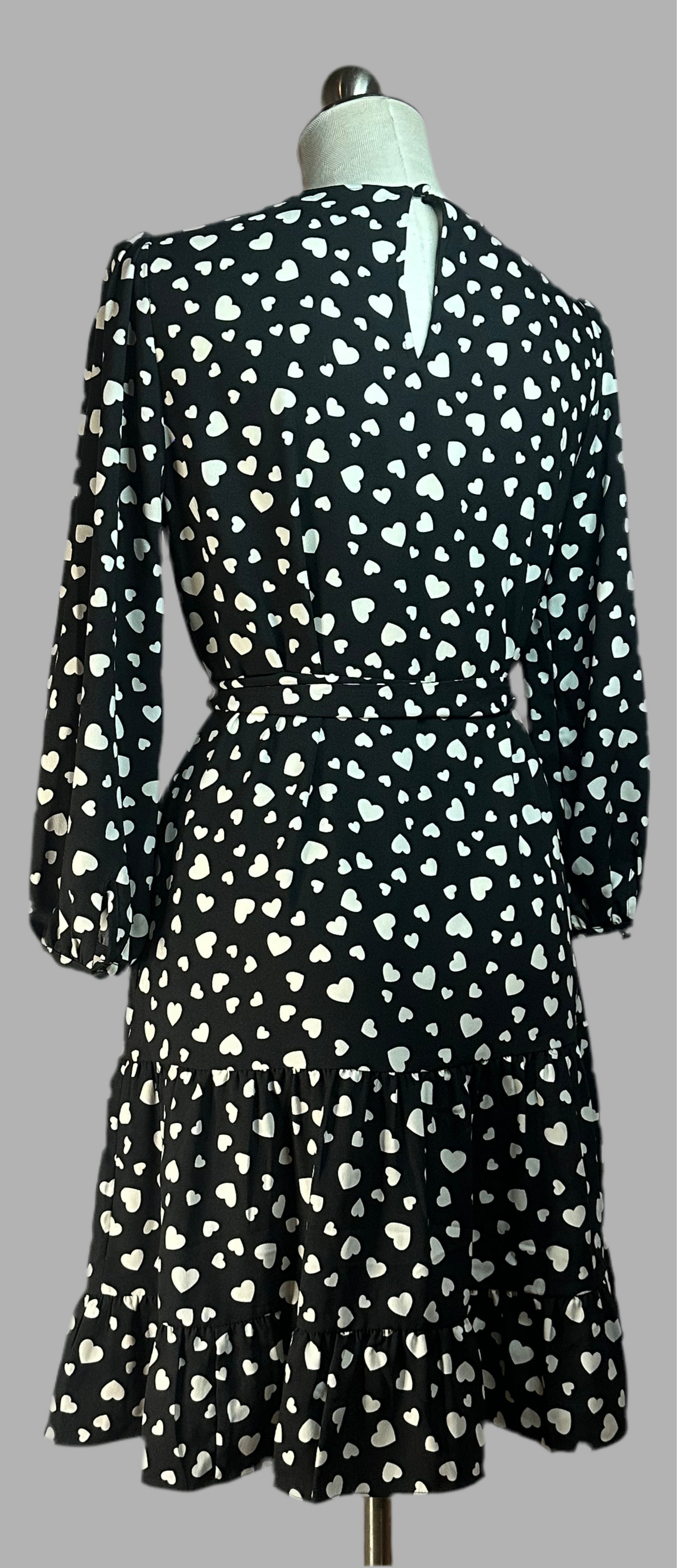Kate Spade - Heart Pop Black and White Graphic Dress