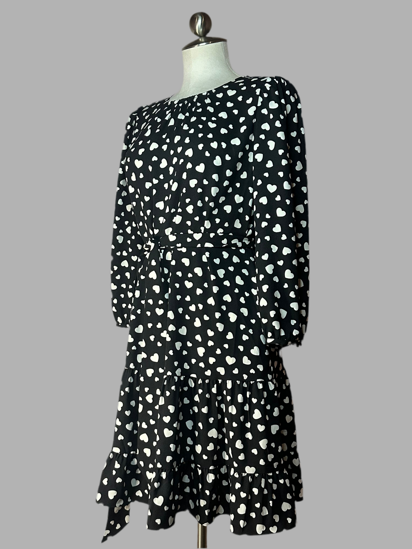 Kate Spade - Heart Pop Black and White Graphic Dress