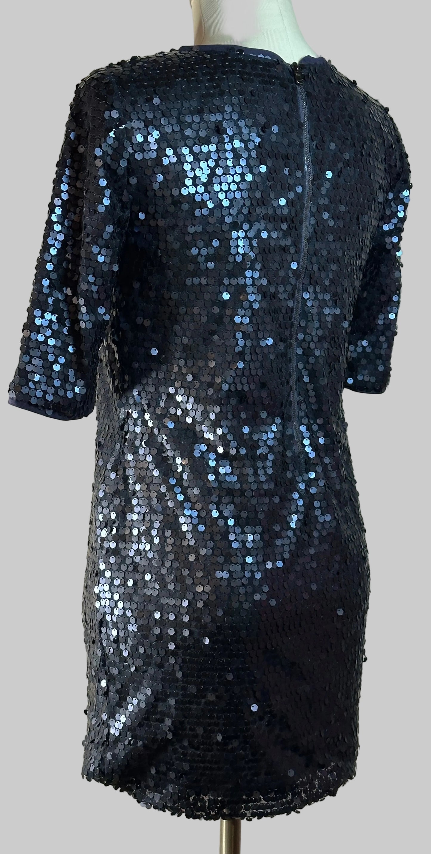 Rachel Roy - Sequin Deep Navy Blue Dress - Size Small (2)