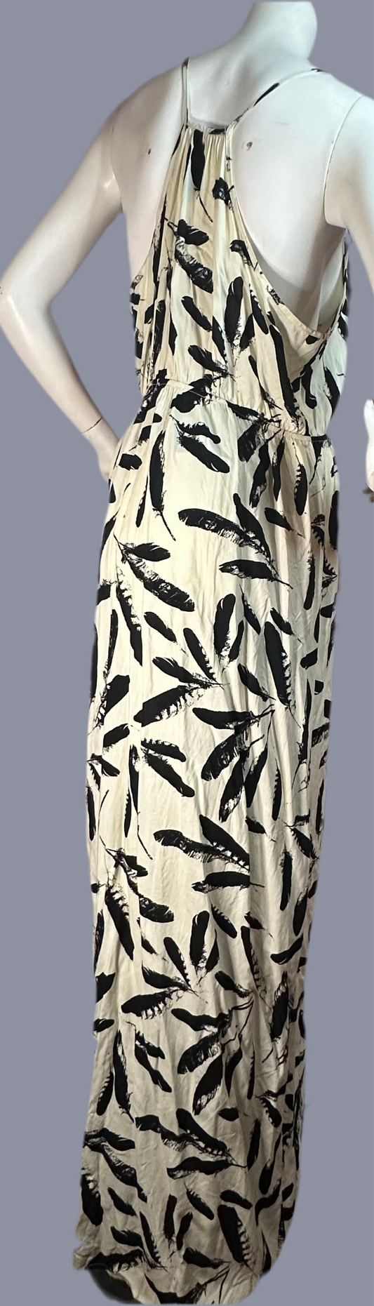Bear Dance Long Feather Pattern Dress