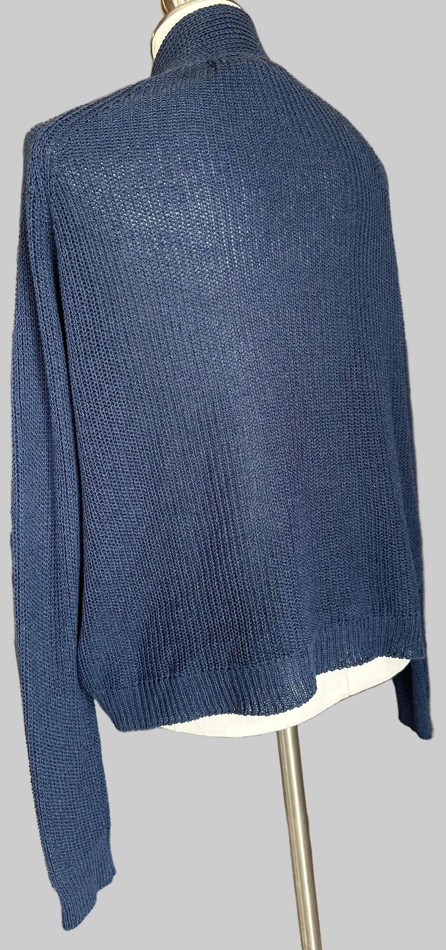 #Simons - Pure Cotton Lavalliere Neck Sweater from Italy