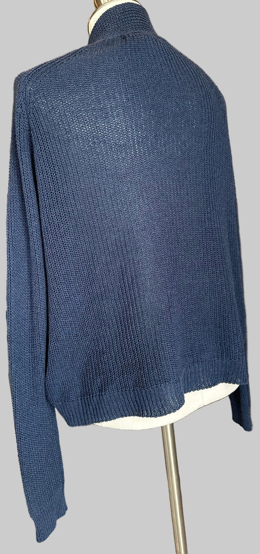 #Simons - Pure Cotton Lavalliere Neck Sweater from Italy